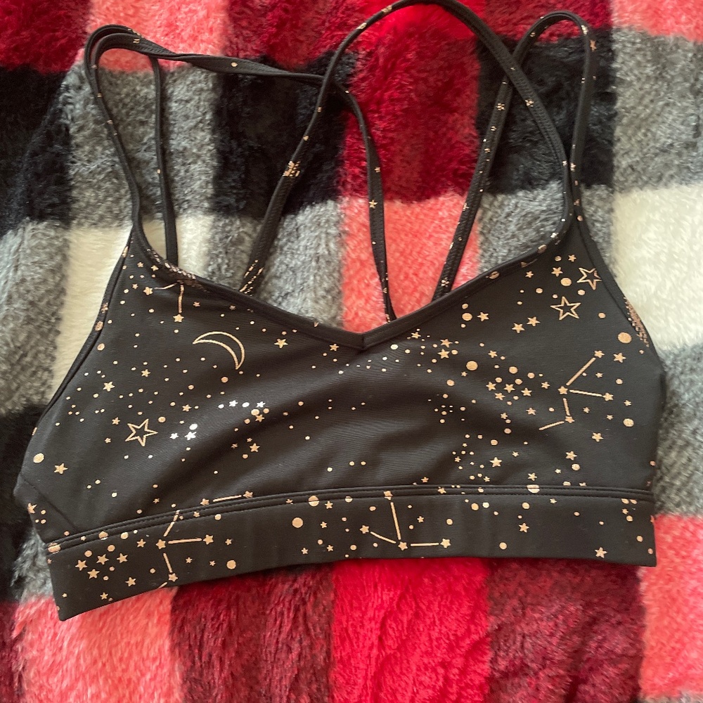 Black and Gold Constellation Old navy Sports Bra